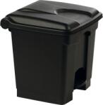 Probbax Coș cu pedală din plastic 30 l, negru Cos de gunoi