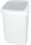 Probbax Coș cu capac rotitor 25 l, alb Cos de gunoi