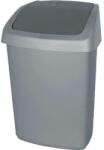 Probbax Coș cu capac rotitor 25 l, gri Cos de gunoi