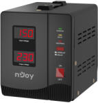 NJOY Stabilizator de tensiune nJoy Alvis 2000, 2000VA/1200W, LCD Display, Schuko, AVRL-20002AL-CS01B (AVRL-20002AL-CS01B)