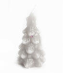 QX-IMP Prémium adventi gyertya fenyőfa alakú fehér 8x5 cm (429165)