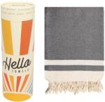 Hello Towels Prosop de plajă în cutie Hello Towels - New Collection, 100 x 180 cm, 100% bumbac, negru (10795) Prosop