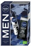 Nivea Men Set Cadou Barbati, Nivea Men Active You, Deodorant Spray Black & White Original, 150 ml si Gel de Dus Active Clean, 250 ml