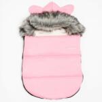 New Baby - Luxus téli lábzsák füles kapucnival Alex Fleece pink
