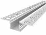 Lumen Profil ingropat rigips pentru Led (Fara dispersor) Aluminiu H: 15mm L: 2m W: 52mm Argintiu (05-30-05400)