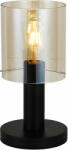 Italux SARDO borostyán színű burával asztali lámpa fekete, E27, IT-TB-5581-1-BK+AMB (TB-5581-1-BK+AMB)