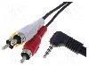 BQ CABLE Cablu Jack tata, la RCA tata, 1.5m, BQ CABLE, T109044