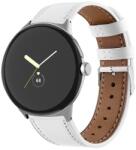  LEATHER Bőr szíj a Google Pixel Watch / Pixel Watch 2 / Pixel Watch 3 41mm fehér