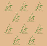 Mank Karácsonyi punta-punta szalvéta 40x40 cm Újrahasznosított X-mas natúr barna