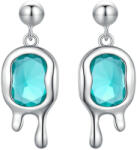 BeSpecial Cercei argint Picasso cu cristal albastru de Paraiba (EZT0362)