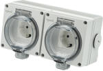 Tosyco Priză Schuko dublă cu ramă din sticlă [CLONE] [CLONE] [CLONE] (TOS-IG66-2SR)