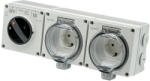 Tosyco Priză Schuko dublă cu ramă din sticlă [CLONE] [CLONE] [CLONE] [CLONE] (TOS-IG66-S2SR)
