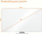 Nobo Tabla Whiteboard Magnetic Widescreen 70"(1561*883mm) Nano Clean Nobo