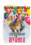  Ajándékkísérő kártya lufis kutya 10 db/csomag (311008)