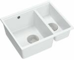 Quadron Chiuveta compozit incastrata Quadron Logan 150 alb - inox 56x46 cm (HCQL5646U1-BS_I) Chiuveta