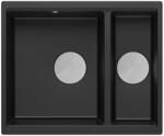 Quadron Chiuveta compozit sub blat Quadron Logan 150 negru - inox 56x46 cm (HCQL5646U8-BS_U) Chiuveta