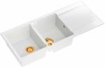 Quadron Chiuveta compozit incastrata Quadron Evan 121 alb - cupru 116x50 cm (HQE11650U1_PVDC1_P2O) Chiuveta