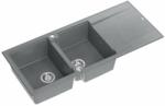 Quadron Chiuveta compozit incastrata Quadron Evan 121 gri - inox 116x50 cm (HQE11650U5_BS_P2O) Chiuveta