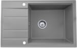 SINK Quality Mosogató Minőségi Ferrum Új 8010, 1 kamrás gránit mosogató 800x500x210 mm + króm szifon, szürke, SKQ-FER. 8010. GX (SKQ-FER.8010.G.X)