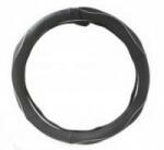  Valódi bőr kormányvédő 36-38 cm fekete-ezüst (KV-5057S) (KV-5057S)