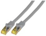 EFB Elektronik Cablu de retea din fibra optica realizat pe cablu brut, EFB Elektronik, S/FTP Cat. 7 cu mufe cat6A RJ45 LSZH 3m, Gri (MK7001.3G)