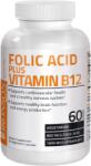 Bronson Laboratories Acid Folic 800 mcg + Vitamina B12 1000 mcg, 60 capsule, Bronson Laboratories