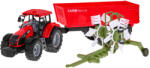 Inlea4Fun Tractor de jucărie cu semiremorcă - roșu - A farmers tale (RA-ZRC.550-12D)