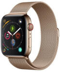 Apple Watch 1-6, SE (42 / 44 mm), fém pótszíj, milánói stílus, mágnes zárral, Devia Elegant, arany