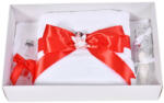  Trusou botez fetita, funda rosie eleganta si ingeras, Denikos® C9324 NKO6047 (NKO6047)
