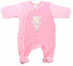  Hosszú ujjú elöl patentos pamut rugdalózó Balerina mintával (56)