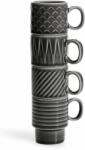 sagaform eszpresszó csésze készlet Coffee & More 4 db - szürke Univerzális méret