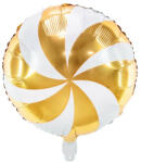 Partydeco Candy, nyalóka, cukorka fólia lufi 18" 45cm Lollipop, arany (LUFI760069)