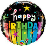 Qualatex Szülinapi lufi 18" 45cm Happy Birthday (LUFI352192)