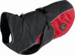 Hunter Uppsala Cozy Polyester kutyakabát, antracit/piros - 55cm