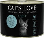 CAT’S LOVE Nedves macskaeledel - "Adult Pur" Hal - 200 g