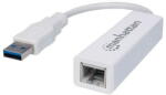 MANHATTAN Adaptor Manhattan, USB-A 3.0 - RJ45, 10/100 / 1000Mbps, Gigabit Network Card (506847)