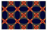 Notrax Déco Design Imperial Retro beltéri takarítószőnyeg, kék/narancs, 60 x 90 cm Déco Design Imperial Retro beltéri takarítószőnyeg, kék/narancs, 60 x 90