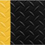 Notrax Diamond Sof-Tred habszivacs fáradásgátló szőnyeg gyémánt felületű, fekete/sárga, szélessége 60 cm, folyóméterben