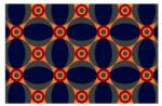 Notrax Déco Design Imperial Retro Retro beltéri takarítószőnyeg, kék/narancs, 120 x 180 cm