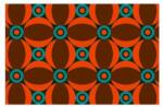 Notrax Déco Design Imperial Retro Retro beltéri takarítószőnyeg, narancssárga, 120 x 180 cm