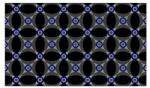 Notrax Déco Design Imperial Retro Retro beltéri takarítószőnyeg, kék/fekete, 120 x 180 cm
