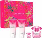 Versace Bright Crystal Absolu Set cadou, apa parfumata 90 ml + lotiune de corp 100ml + gel de dus 100ml + apa parfumata 5ml, Femei