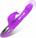 Paloqueth Thrusting & Rotating Rabbit Vibrator with 7 Thrust & 7 Vibration Modes Purple Vibrator