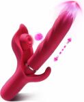 Paloqueth Thrusting 3-in-1 G-Spot Rabbit Triple Vibrator Red Vibrator