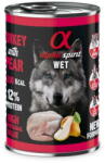 Alpha Spirit Hrană umedă Premium pentru câine cu curcan și pere, 400 g (592331) - pcone