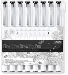 Ohuhu Art Marker Set-маркери/флумастри тънкописци, комплект 8 размера/дебелини (‎Y30-80600-28)