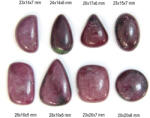  Cabochon Rubin Mineral Natural - Picatura - Oval - Disc - Dreptunghi - 20-28 x 14-20 x 5-7 mm - 1 Buc