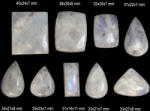  Pandantiv/Cabochon Piatra Lunii Rainbow Minerala Naturala Picatura - Dreptunghi cu Gaura - 29-40 x 14-34 x 7-11 mm - 1 Buc