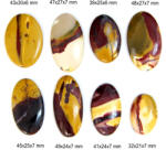  Cabochon Jasp Mokait Mineral Natural - Oval - 32-48 x 21-30 x 6-7 mm - 1 Buc