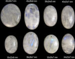  Cabochon Piatra Lunii Rainbow Minerala Naturala Ovala cu Gaura - 30-45 x 23-34 x 6-8 mm - 1 Buc